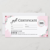 Roze Bloemen Moederdag Cadeaubon (Voorkant)