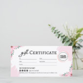 Roze Bloemen Moederdag Cadeaubon (Staand voorkant)