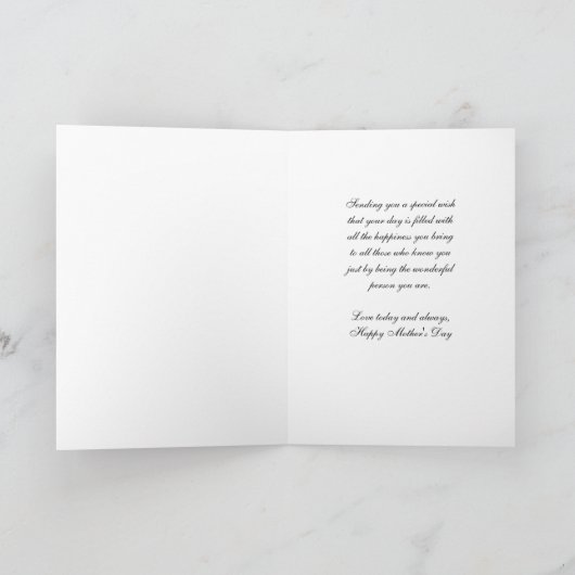 Roze Bloemen Moederdag Dochter in de wet Kaart (Binnen)