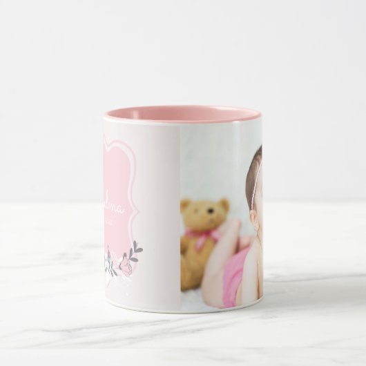 Roze Bloemen Moederdag Gift Oma Mok (Midden)