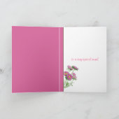 Roze bloemen Moederdag Kaart (Binnen)