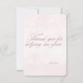 Roze Bloemen Moederdag Kaart (Achterkant)