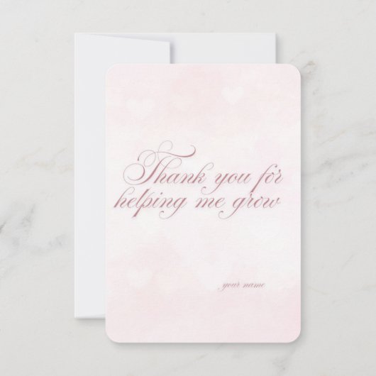 Roze Bloemen Moederdag Kaart (Achterkant)