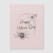 Roze Bloemen Moederdag Magnetische Kaart (Voorkant)