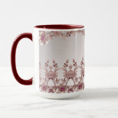 Roze  Bloemen Mok (Links)