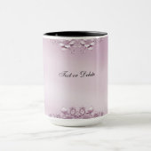 Roze bloemen mok (Midden)