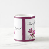 Roze bloemen mok van Paars (Center)