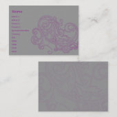 Roze Bloemen Mollig Patroon - Visitekaartje (Voorkant / Achterkant)