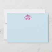 Roze Bloemen Monogram Aangepaste Naam Stationery Notitiekaartje (Achterkant)