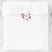 Roze Bloemen Monogram Sticker (Tas)