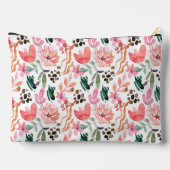 Roze Bloemen Monogrammed Groot Etui (Achterkant)