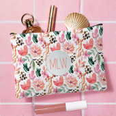 Roze Bloemen Monogrammed Groot Etui