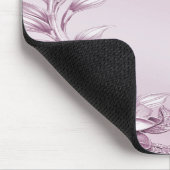 Roze Bloemen Mousepad Muismat (Hoek)
