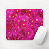 Roze bloemen Mousepad Muismat (Met muis)