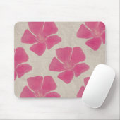 Roze bloemen Mousepad Muismat (Met muis)