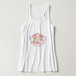 Roze Bloemen mouwloos Tanktop