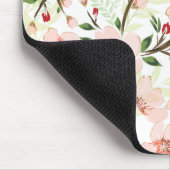 Roze bloemen muismat (Hoek)