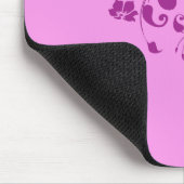 Roze bloemen muismat (Hoek)