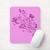 Roze bloemen muismat (Met muis)