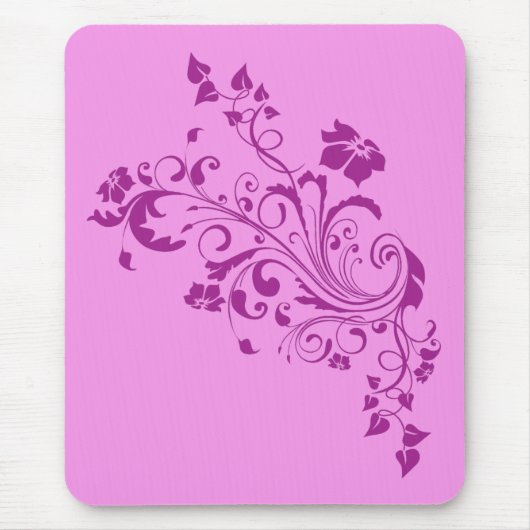 Roze bloemen muismat (Voorkant)
