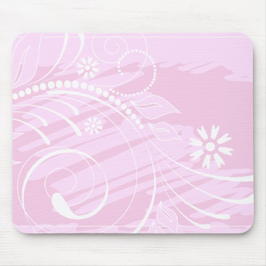 roze bloemen muismat (Voorkant)