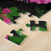 Roze bloemen na de regen legpuzzel (Zijkant)