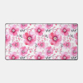 Roze Bloemen Naadloze Bloemen Patroon Bureaumat (Voorkant)