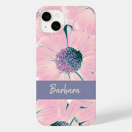 Roze bloemen naam Modern Case-Mate iPhone Case (Achterkant)