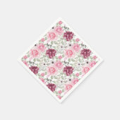 Roze bloemen Napkins Servet (Hoek)
