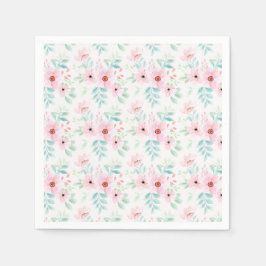 Roze bloemen Napkins Servet