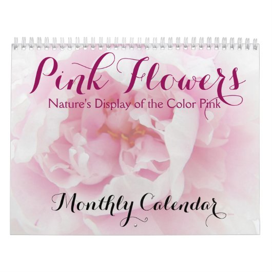 Roze Bloemen Natuur Bloemen Beauty Foto Kalender (Hoes)