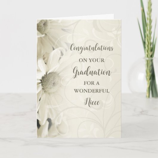 Roze Bloemen Nicht Gefeliciteerd Afstuderen Kaart (Voorkant)