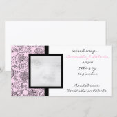 Roze bloemen Nieuwe babyreclamekaarten Aankondiging (Voorkant / Achterkant)