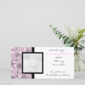 Roze bloemen Nieuwe babyreclamekaarten Aankondiging (Staand voorkant)