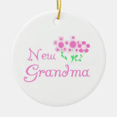 Roze Bloemen Nieuwe Oma Gifts Keramisch Ornament (Voorkant)