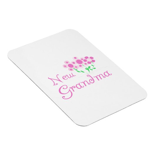 Roze Bloemen Nieuwe Oma Gifts Magneet (Rechterzijde)
