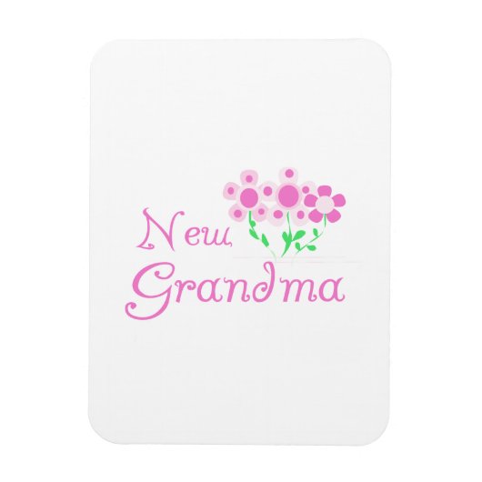 Roze Bloemen Nieuwe Oma Gifts Magneet (Verticaal)