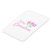 Roze Bloemen Nieuwe Oma Gifts Magneet (Linkerzijde)