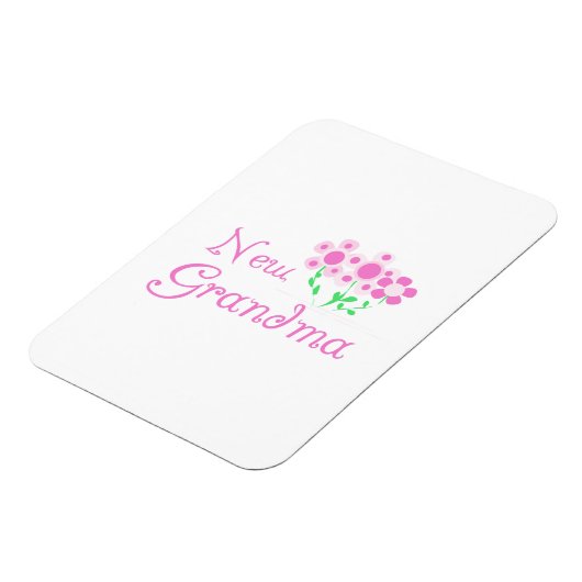 Roze Bloemen Nieuwe Oma Gifts Magneet (Linkerzijde)