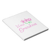 Roze Bloemen Nieuwe Oma Gifts Notitieblok (Schuin)