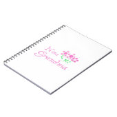 Roze Bloemen Nieuwe Oma Gifts Notitieboek (Linkerzijde)
