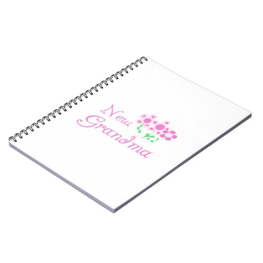 Roze Bloemen Nieuwe Oma Gifts Notitieboek (Linkerzijde)