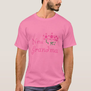Roze Bloemen Nieuwe Oma T-shirts en geschenken