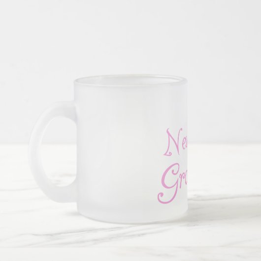 Roze Bloemen Nieuwe Oma T-shirts en geschenken Matglas Koffiemok (Links)