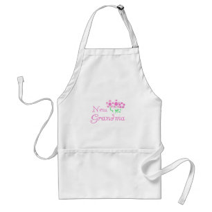 Roze Bloemen Nieuwe Oma T-shirts en geschenken Standaard Schort