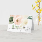 Roze Bloemen Nooit Vergeten Condoleance Sympathie Kaart (Gele Bloem)