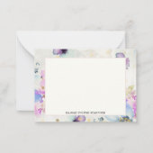 Roze Bloemen Note Cards Notitiekaartje (Voorkant)