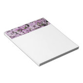 Roze bloemen notitieblok (Schuin)