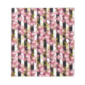 Roze bloemen notitieblok (Voorkant)