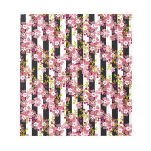 Roze bloemen notitieblok